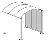 Abri multi-usage latéral thermolaquée - aluminium thermolaqué - 2500 mm longueur - 2800 mm hauteur - toiture polycarbonate alvéolaire_1