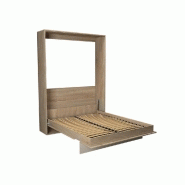 Armoire lit escamotable Kompact - ouverture assistée - coloris chêne - couchage 160x200 cm - ultra plate pour gain de place_1