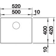 Blanco Attika XL 60 - Évier en inox avec cuve BLANCO CLARON XL - Système d'évacuation InFino - Largeur du meuble sous-évier : 60 cm_1