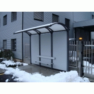 Abri bus eurobus 2015 p / structure en aluminium / bardage en plexiglas / avec banquette / 300 x 160 cm_1