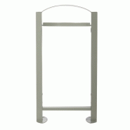 Corbeille vigipirate sur pieds - ARKEA Gris ciment - 60L - Design urbain - Marque Rossignol_1