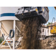 Godet cribleur SIMEX VSE 20 pour séparation de matériaux sur chantier