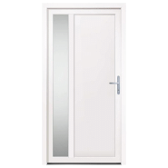 Vidaxl porte d'entrée blanc 108x208 cm pvc 3157099_1