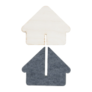 Maison en bois et feutrine - Petite taille - Couleur naturelle - 8g_1