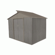 Abri jardin métal - aspect bois vieilli 9363 - 5,44 m² - gris_1
