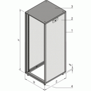 Armoire Novastar SCHROFF sans porte ni panneau arrière, Slim-line, RAL 7021/7035, 1167H 553W 600D_1