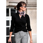 Polo à manches longues - Détails élégants - Carlington Women - White - Nimbus_1