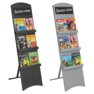 Présentoir Black-Line® 3700 avec pancarte Servez-vous noir décor - Réf.374501 - Présentation et distribution facile de documents_1