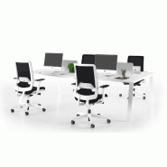 Siège de bureau Wi-Max finition blanc avec dossier résille de couleur - SOKOA - Noir, Gris clair, Oui, Réglable 3D, Oui_1