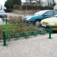 Support cycles Déco - 6 places simple face composable - acier et inox - Réf 8207313_1