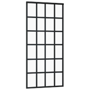 Vidaxl porte coulissante et quincaillerie verre et aluminium 90x205 cm 3081964_1