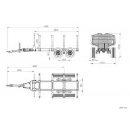BMF 9T2 - Remorque forestière double poutre - capacité de charge 9 tonnes_1