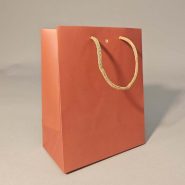 Sac luxe terracotta poignées papier blanc 18x10x23 cm - par 12_1