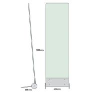 Totem - direct signaletique - verre mobile sur roulettes_1