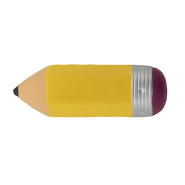 Balle anti-stress - en forme de crayon - jaune - 20,8g_1