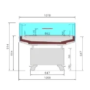 Bac réfrigéré libre-service compact et facilement déplaçable pour l'exposition des produits frais promotionnels- FIGUIER_1