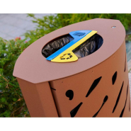 Corbeille Venise - Tri sélectif 2 x 60 litres - Acier galvanisé - Ref : 208128.Gpro_1