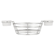 Panier finger food ovale + 2 pots 26x10x5,3cm inox - par 6_1