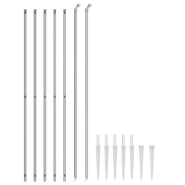 Vidaxl clôture à mailles losangées avec ancrage argenté 2x10 m 154022_1