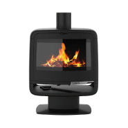 Poêle à bois PAUL sur pied 10 kW en fonte - étanche - Eco Design 2022 - double combustion - Flamme Verte 7 étoiles_1