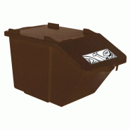 Poubelle pick-up 45l + couvercle marron_1