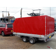 Remorque plateau Humbaur HN 303118 - 2 essieux, ridelles alu, roues surbaissées_1