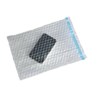 Sachets bulles avec adhésif repositionnable 15x25cm + rabat 5cm - par 100 - Polyethylene basse densité - Transparent_1