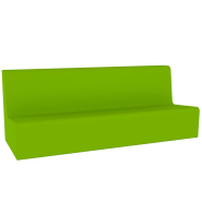Banquette d'accueil 3 places - Tissu enduit PVC - Réf. MO.BQ317
