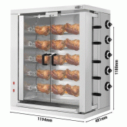 Rôtissoire à gaz 5 broches - 30 poulets | GGM_1