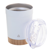 Mug thermos isotherme - double paroi acier inoxydable recyclé - base bambou - 300 ml_1