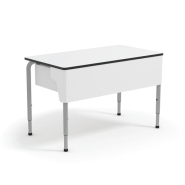 Chaire professeur réglable TEACH - Réf TEACH1265 - BIOLAB - structure métallique et plateau MDF blanc 20mm_1