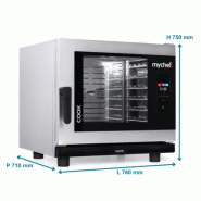 Four mixte électrique à injection double Pro 6 gn 1/1 droite triphasé CCE6100D Mychef_1