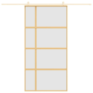Vidaxl porte coulissante doré 102,5x205 cm verre esg dépoli aluminium 155195_1