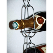 Support mural en fil chromé Chain My Wine 6 - Présentoir pour 6 bouteilles de 75cl_1