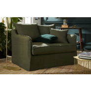 Fauteuil XL Cap Ferret 115 cm - Home Spirit - Déhoussable en lin froissé avec structure en hêtre_1