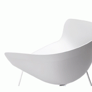 Lot de 4 chaises visiteurs Hop - Mobel Linea. - Gris_1