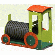 Transport locomotive inox PE gamme Microparc LocoPE4 - structure de jeux à thèmes pour enfants de 8 mois à 7 ans - Créa Équipements_1