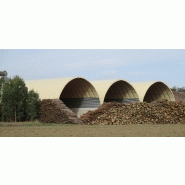 Tunnel de stockage / ouvert / structure en acier / ancrage au sol avec platine_1