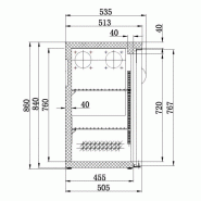 Arrière bar réfrigérée noir 3 portes l2002mm 7450.0320 COMBISTEEL_1