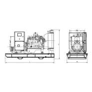 Groupe électrogène diesel APD33P (EU) - 400/230 V, 50 Hz, 3 phases - 33 kVA - Motorisation Perkins_1