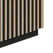 Podium bas Vertigo T01 MDF noir et chêne clair 45x45x40cm_1
