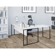 Stricto - Bureau d'angle - Buronomic - Design moderne avec piétement métal_1