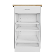 Comptoir Minimaliste finition chêne clair et noir L61xP58xH100cm_1