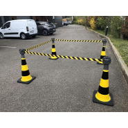 Cône de signalisation ATEX SKIPPER - 75cm - Jaune et noir - Réf : INTCONATEX_1