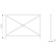 Bar3500A barrières urbaines - Urban'NT - en inox 304L avec main courante en tubes 35x35mm_1