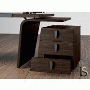 Caisson mobile pour bureau Larus - Dellarovere - Gauche, Chêne foncé_1