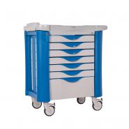 Chariot de médicaments - chariot médical Mespa Healthcare - profondeur 585 mm - tiroirs fonctionnels et roulettes pivotantes_1