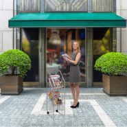 Distributeur de documents mobile 2 bacs grande capacité - H 107 x L 29 x P 35 cm - Réf : 312302_1