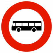 Panneau d'interdiction B9F - Accès interdit aux véhicules de transport en commun_1