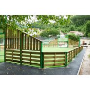 Terrain multisports Edsun Modulo'Space 1 bois pin douglas et métal - 11,5 x 24,7 m avec gazon synthétique_1